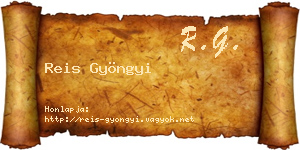 Reis Gyöngyi névjegykártya